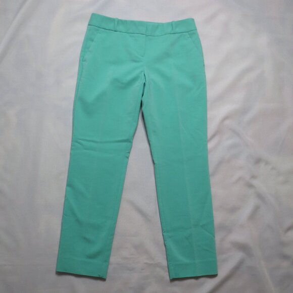The Limited Pants - LIMITED womens PANTS green CAREER ankle TROUSER aqua CROPPED SIZE 2